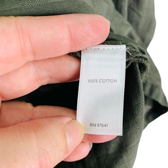 J Jill Textured Side Button Tunic Top Women Size M Coriander NWT $89 - Picture 7 of 9